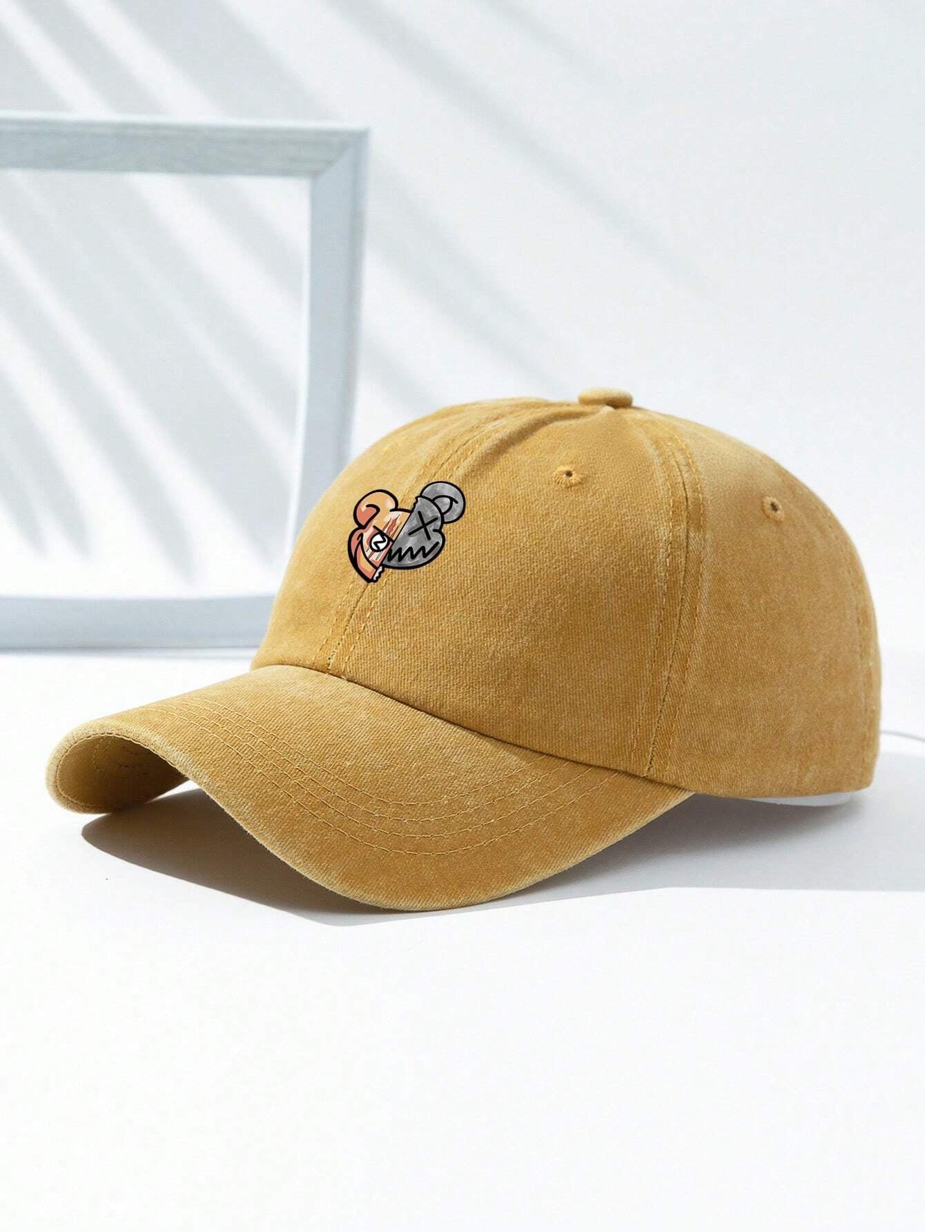 1Pc Men Cartoon Bear Pattern Baseball Cap for Daily Life Casual