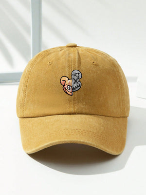 1Pc Men Cartoon Bear Pattern Baseball Cap for Daily Life Casual