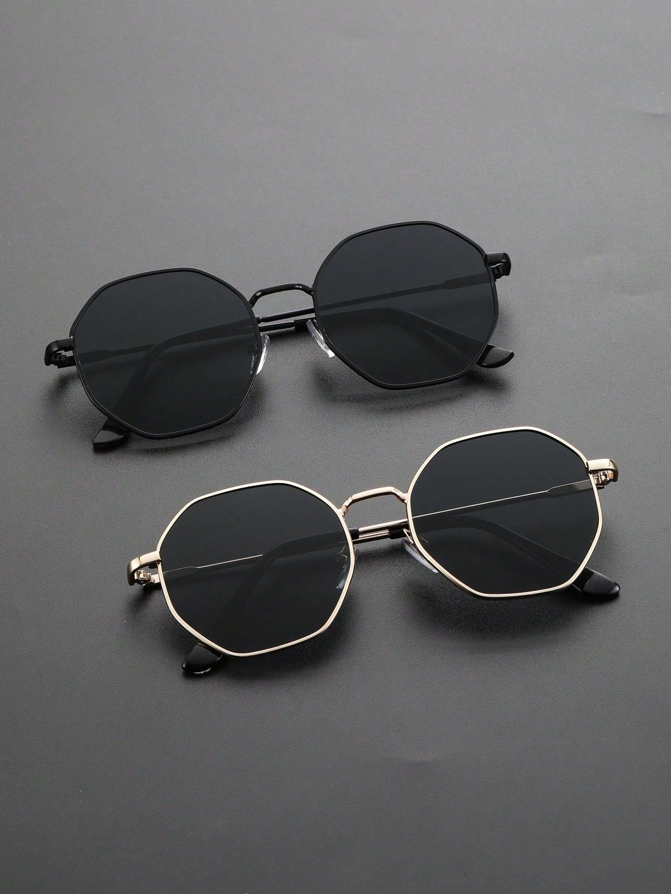 1Pc Men Classic Geometric Metal Frame Vintage Fashion Y2K Sunglasses for Outdoor Music Festival Travel UV400 Protection Accessories Sunglasses Sun Glasses