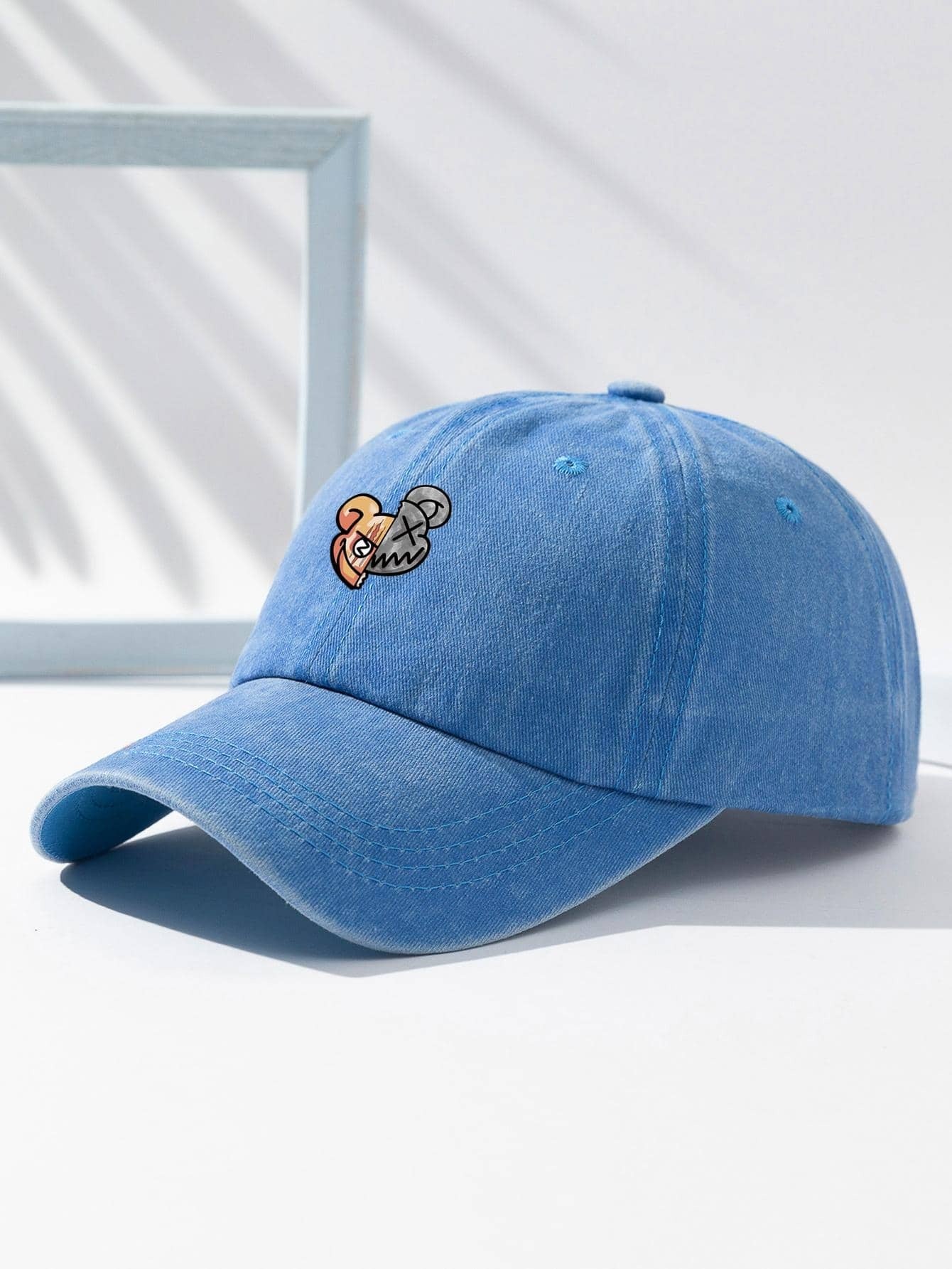 1Pc Men Cartoon Bear Pattern Baseball Cap for Daily Life Casual