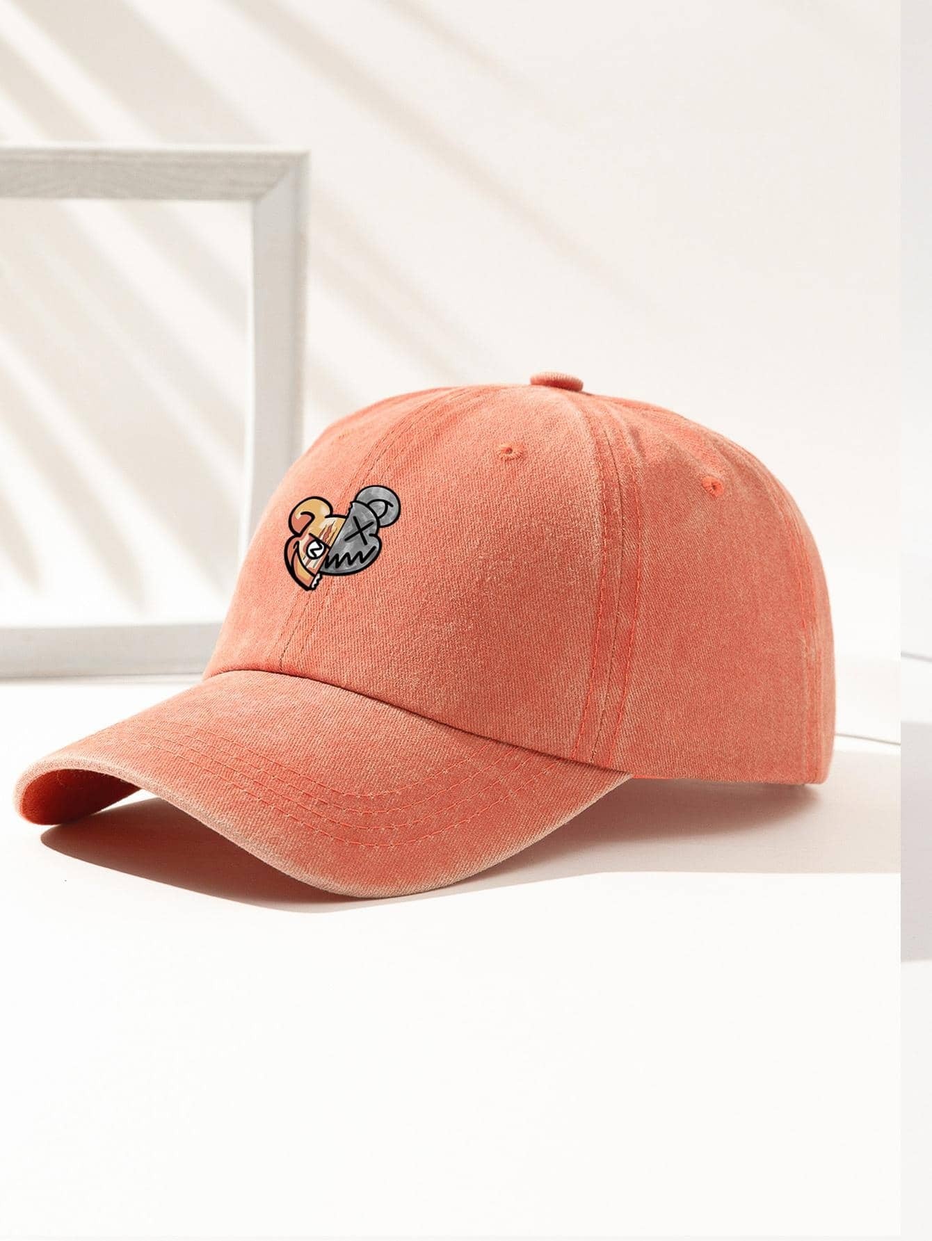 1Pc Men Cartoon Bear Pattern Baseball Cap for Daily Life Casual