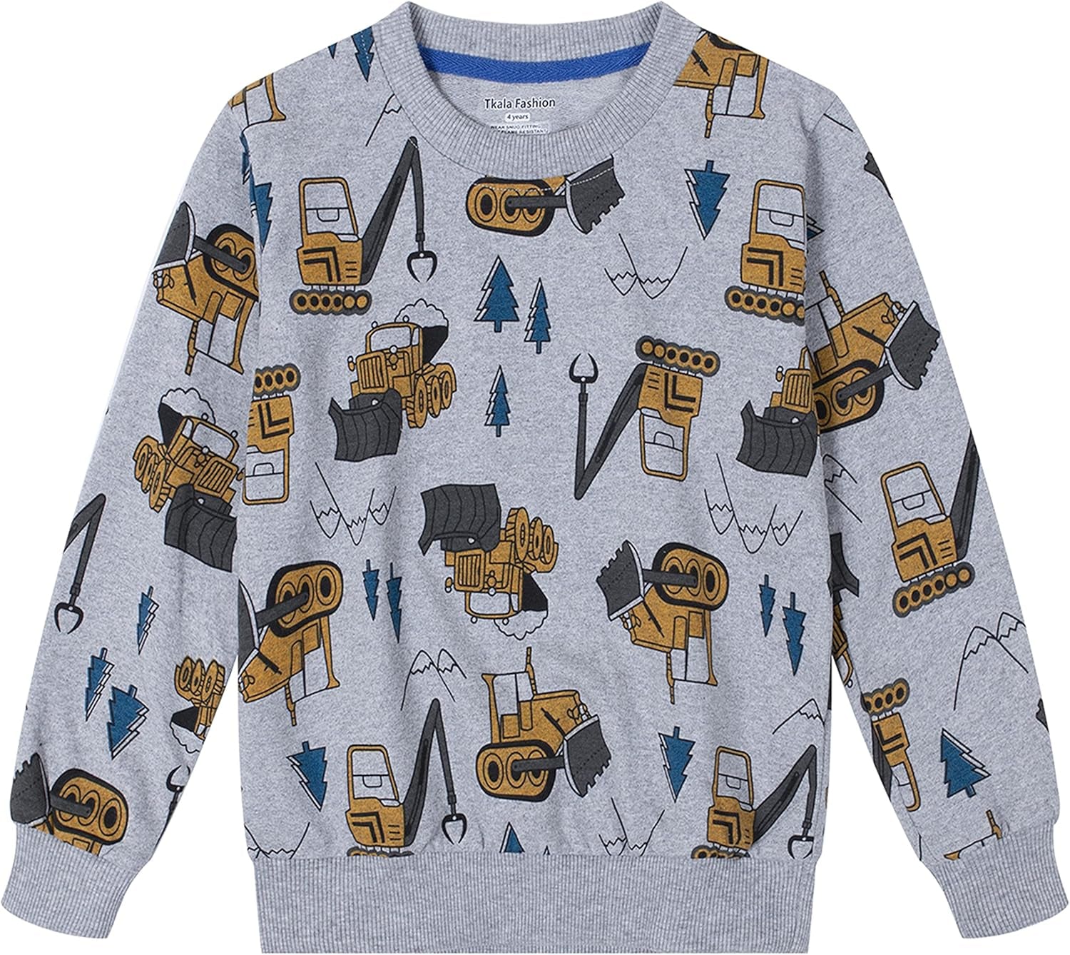 Boys Long Sleeve Sweatshirts Pullover Toddler Winter Crewneck Clothes