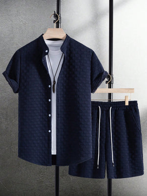 Manfinity Homme Men'S  Shirt and Shorts Set 