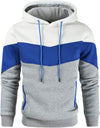 Men'S Novelty Color Block Pullover Fleece Hoodie Long Sleeve Casual Sweatshirt with Pocket